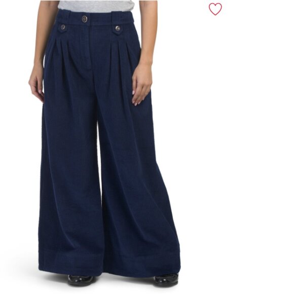 NEW FARM RIO High Waisted Tailored Pants Navy Blue for women 252 - Picture 1 of 5